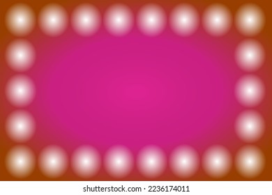 Vector text frame with shiny circles and gradient colors