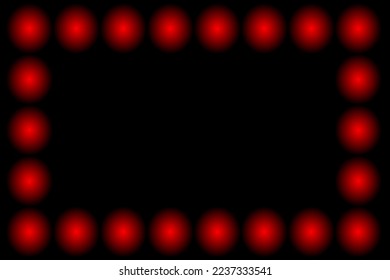 Vector text frame with shiny circles and gradient colors