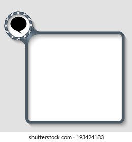 vector text frame with speech bubble and arrows