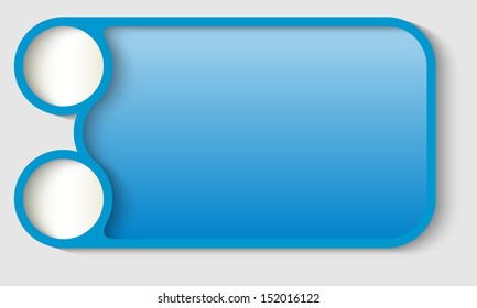 vector text frame with two circles