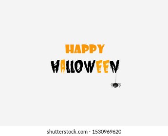 vector text happy halloween design on background