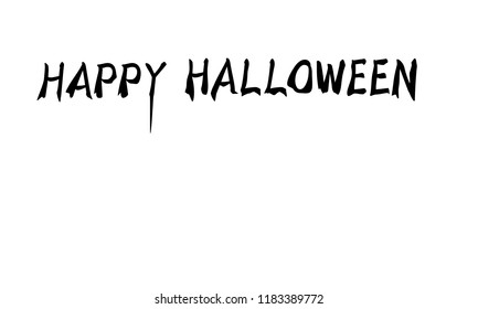 vector text "Happy Halloween"on white background.