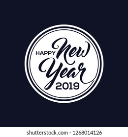 vector text happy new year 2019