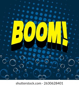 Ilustração de texto vetorial para Boom.