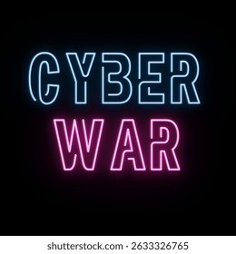 Vector text illustration for Cyber War.