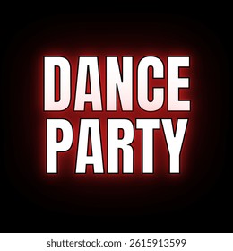 Vector text illustration for Dance Party.