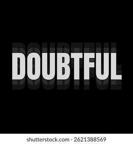 Ilustração de texto vetorial para Dúvida.