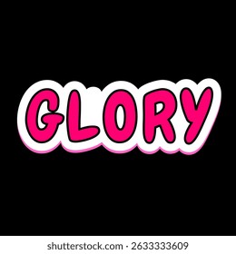 Ilustração de texto vetorial para Glory.