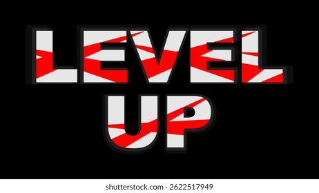 Vector text illustration for Level Up.