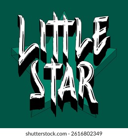 Vector text illustration for Little Star.