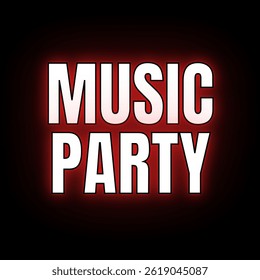 Vector text illustration for Music Party.
