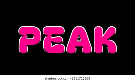 Vector text illustration for Peak.
