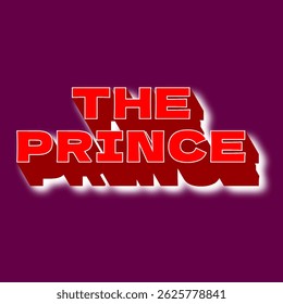 Ilustração em texto vetorial de The Prince.