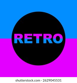 Illustration de texte d'Image vectorielle pour Retro.