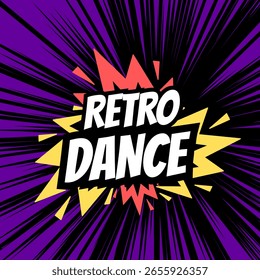 Ilustração em texto vetorial para Dança Retrô.