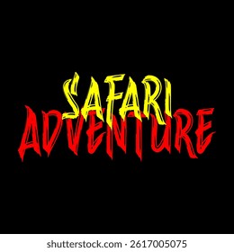 Vector text illustration for Safari Adventure.