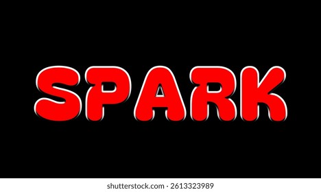 Vector text illustration for Spark.