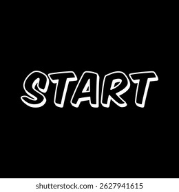 Vector text illustration for Start.
