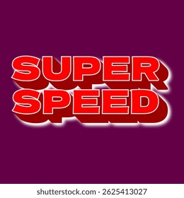 Vector text illustration for Super Speed.