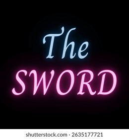 Vector text illustration for The Sword.