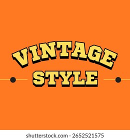 Ilustração em texto vetorial para Vintage Style.