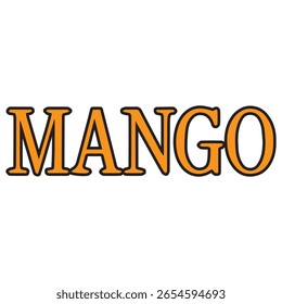 vector text illustration of word MANGO