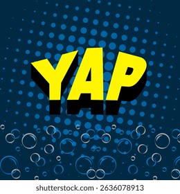 Vector text illustration for Yap.