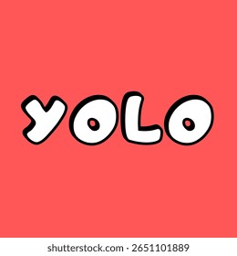 Ilustração de texto vetorial para Yolo.
