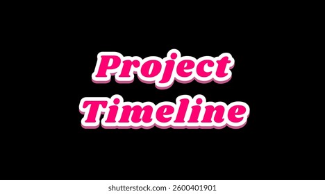 Vector text illustrations for Project Timeline.