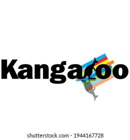 VECTOR y texto "Kangaro", diseño libre o afiche.