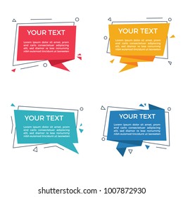 Vector Text Label / Speech Bubble Set