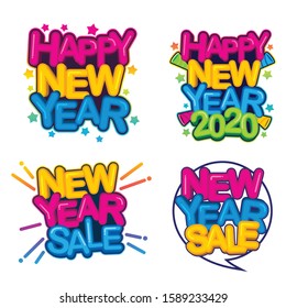 Vector text logo, symbol, icon template design for greeting cards, promotion banner or poster
