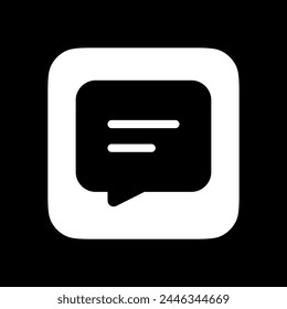 Vector text message icon. Perfect for app and web interfaces, infographics, presentations, marketing, etc.
