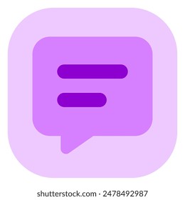 Vector text message icon. Perfect for app and web interfaces, infographics, presentations, marketing, etc.