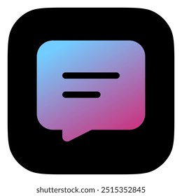 Vector text message icon. Perfect for app and web interfaces, infographics, presentations, marketing, etc.