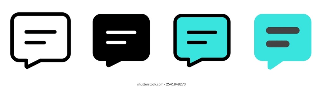 Vector text message icon. Perfect for app and web interfaces, infographics, presentations, marketing, etc.