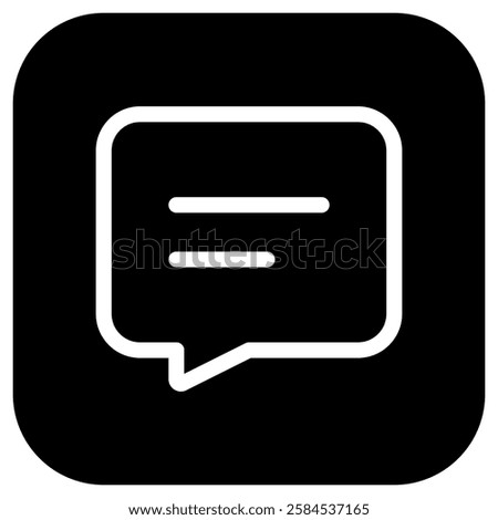 Vector text message icon. Perfect for app and web interfaces, infographics, presentations, marketing, etc.