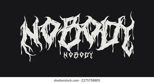 Vector Text Metal Font For T-shirt, Hoodie, Streetwear, Poster