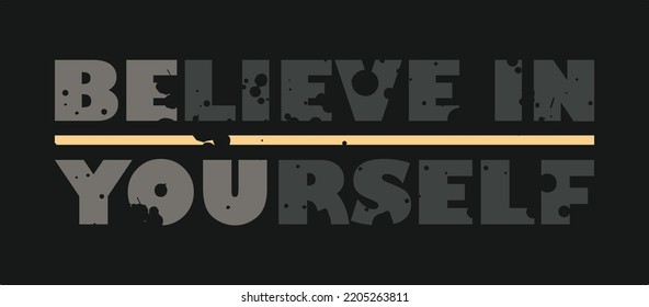 Vector text motivating phrase, print for clothes. Vector elements.