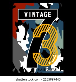 vector text numbers vintage stylish design typography