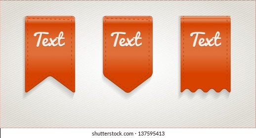 vector text ribbons