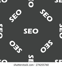 Vector text SEO repeated on grey background
