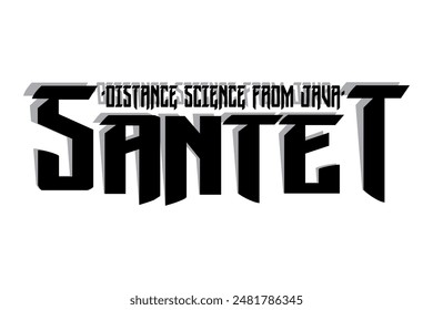 Vector text simple SANTET, icon logo design. 