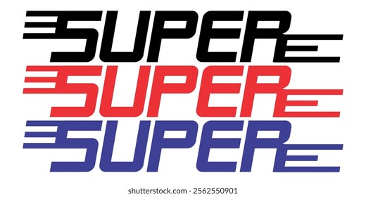 Vector text SUPER colorful, free design.