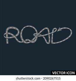 vector text symbol motor road