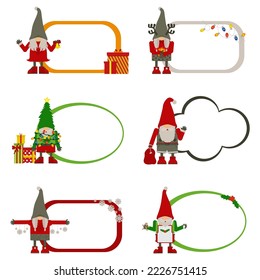 Vector text tags. Dwarf text labels. Holiday templates for text.