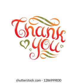 Vector text text of thanks. Gratitude for a card, icon, banner, poster. Gratitude hand lettering.