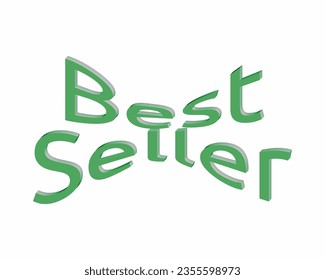 vector text that says Best Seller, White background