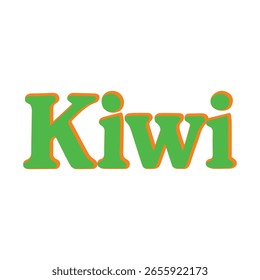 texto vetorial tipografia da palavra Kiwi