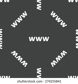 Vector text WWW repeated on grey background
